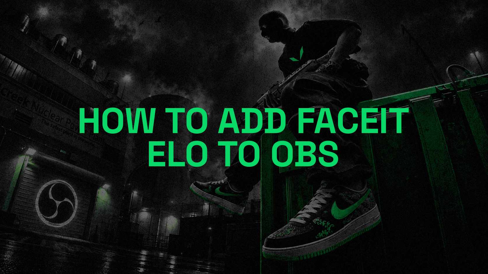 FACEIT player using an EgoWidgets FACEIT ELO widget with OBS